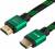 Greenconnect Кабель 2.0m HDMI версия 2.0, HDR 4:2:2, Ultra HD, 4K 60 fps 60Hz/5K*30Hz, 3D, AUDIO, 18.0 Гбит/с, 28/28 AWG, OD7.3mm, тройной экран, BICOLOR нейлон, AL корпус зеленый, GCR-51486 Greenconnect HDMI (m) - HDMI (m) 2м — для бизнеса и офиса