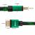 Greenconnect Кабель 2.0m HDMI версия 2.0, HDR 4:2:2, Ultra HD, 4K 60 fps 60Hz/5K*30Hz, 3D, AUDIO, 18.0 Гбит/с, 28/28 AWG, OD7.3mm, тройной экран, BICOLOR нейлон, AL корпус зеленый, GCR-51486 Greenconnect HDMI (m) - HDMI (m) 2м — для бизнеса и офиса