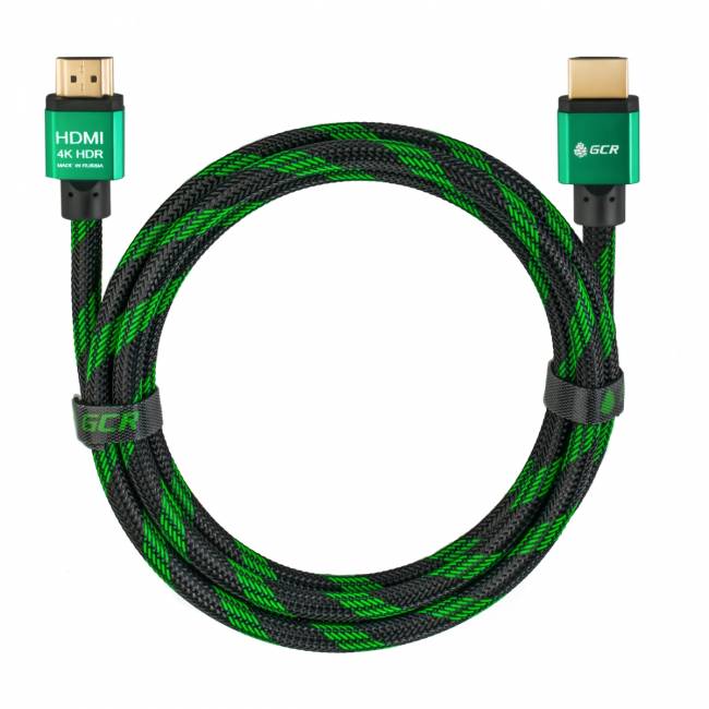 Greenconnect Кабель 2.0m HDMI версия 2.0, HDR 4:2:2, Ultra HD, 4K 60 fps 60Hz/5K*30Hz, 3D, AUDIO, 18.0 Гбит/с, 28/28 AWG, OD7.3mm, тройной экран, BICOLOR нейлон, AL корпус зеленый, GCR-51486 Greenconnect HDMI (m) - HDMI (m) 2м — для бизнеса и офиса