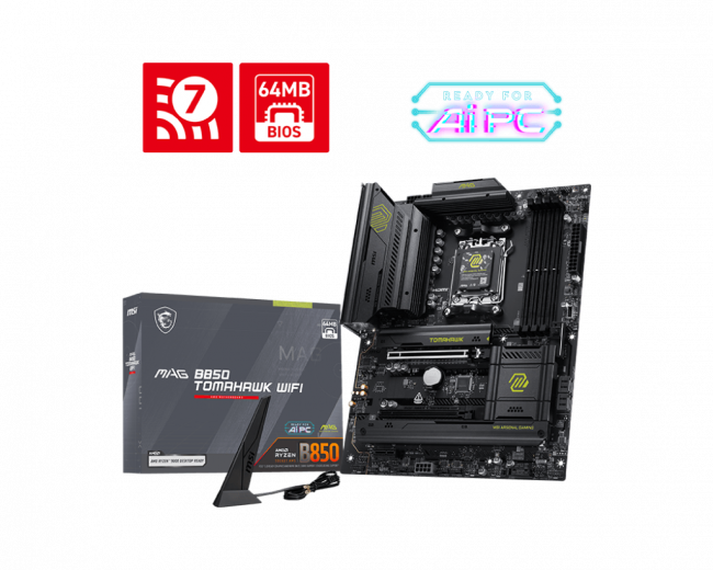 Материнская плата MSI MAG B850 TOMAHAWK WIFI — для бизнеса и офиса Материнская плата MSI MAG B850 TOMAHAWK WIFI — для бизнеса и офиса