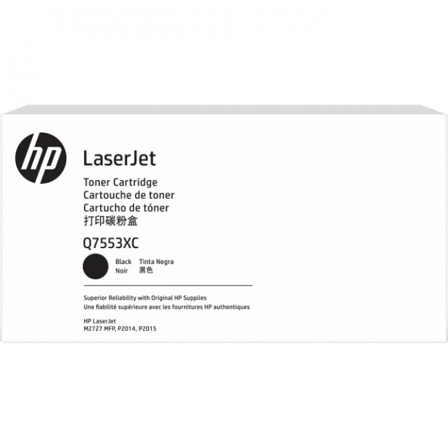 Тонер-картридж HP 53X Black LaserJet Contract Print Cartridge (Q7553XC) — для бизнеса и офиса Тонер-картридж HP 53X Black LaserJet Contract Print Cartridge (Q7553XC) — для бизнеса и офиса