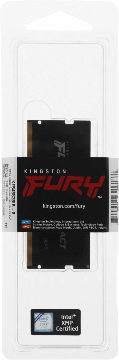 Модули памяти для ноутбука Kingston KF548S38IB-8 — для бизнеса и офиса Модули памяти для ноутбука Kingston KF548S38IB-8 — для бизнеса и офиса