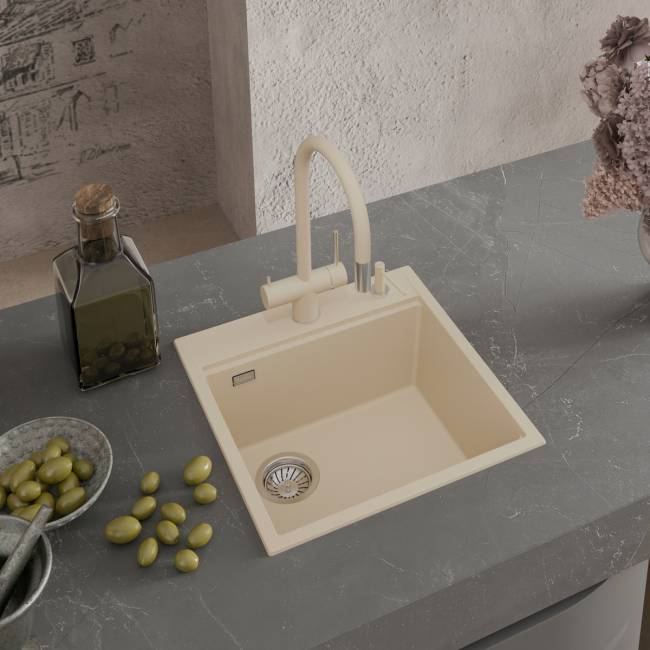 Кухонная мойка RIVELATO Rivelato TR-505-L beige scuro — для бизнеса и офиса Кухонная мойка RIVELATO Rivelato TR-505-L beige scuro — для бизнеса и офиса
