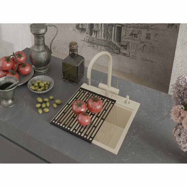 Кухонная мойка RIVELATO Rivelato TR-505-L beige scuro — для бизнеса и офиса Кухонная мойка RIVELATO Rivelato TR-505-L beige scuro — для бизнеса и офиса