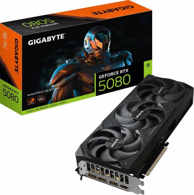 Видеокарта Gigabyte GV-N5080WF3OC-16GD 1.0 — для бизнеса и офиса Видеокарта Gigabyte GV-N5080WF3OC-16GD 1.0 — для бизнеса и офиса