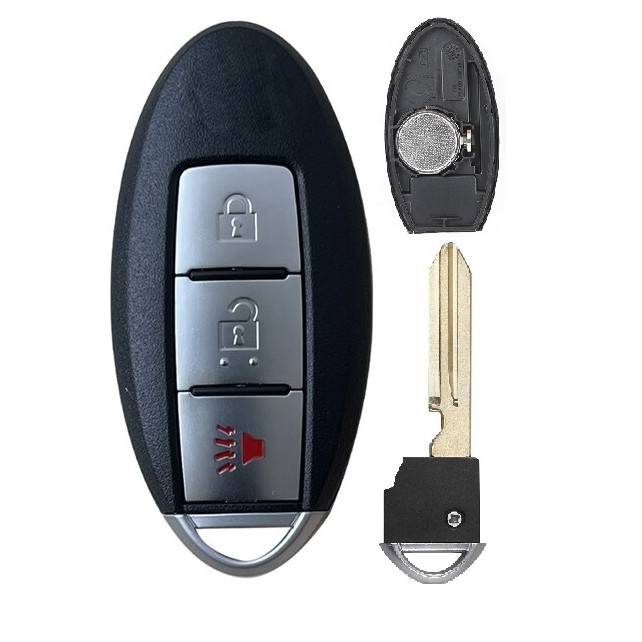 Корпус смарт ключа NISSAN 2+1 кнопки + вставка NSN14, бат.слева, с лого — для бизнеса и офиса Корпус смарт ключа NISSAN 2+1 кнопки + вставка NSN14, бат.слева, с лого — для бизнеса и офиса