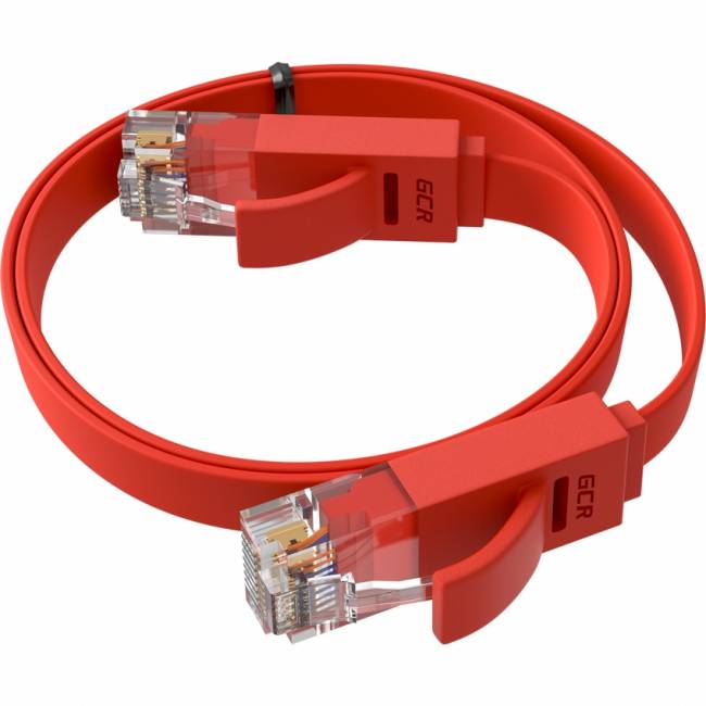 GCR Патч-корд PROF плоский прямой 1.0m, UTP медь кат.6, красный, 30 AWG, ethernet high speed 10 Гбит/с, RJ45, T568B, GCR-53083 Greenconnect GCR-53083 — для бизнеса и офиса GCR Патч-корд PROF плоский прямой 1.0m, UTP медь кат.6, красный, 30 AWG, ethernet high speed 10 Гбит/с, RJ45, T568B, GCR-53083 Greenconnect GCR-53083 — для бизнеса и офиса