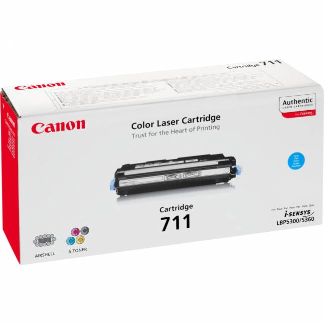 Тонер-картридж Canon 711 C (1659B002) — для бизнеса и офиса Тонер-картридж Canon 711 C (1659B002) — для бизнеса и офиса