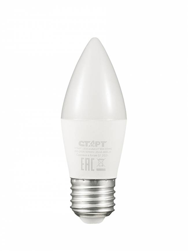 Лампа светодиодная СТАРТ свеча E27 10W 4000К Лампа светодиодная СТАРТ свеча E27 10W 4000К — для бизнеса и офиса Лампа светодиодная СТАРТ свеча E27 10W 4000К Лампа светодиодная СТАРТ свеча E27 10W 4000К — для бизнеса и офиса