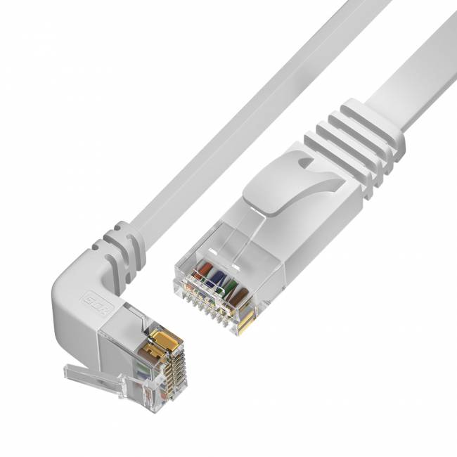 GCR Патч-корд PROF плоский 1.5m, UTP медь кат.6, белый, нижний угол, ethernet high speed 10 Гбит/с, RJ45, T568B Greenconnect GCR-54654 — для бизнеса и офиса GCR Патч-корд PROF плоский 1.5m, UTP медь кат.6, белый, нижний угол, ethernet high speed 10 Гбит/с, RJ45, T568B Greenconnect GCR-54654 — для бизнеса и офиса
