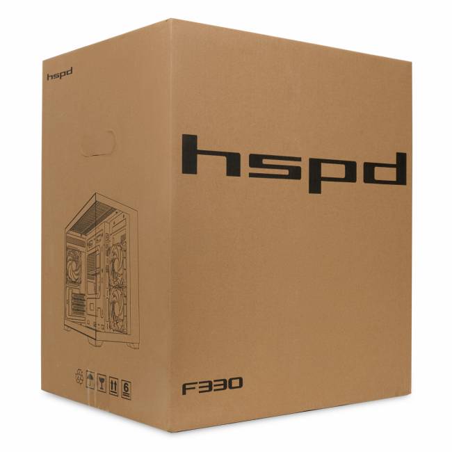 Корпус без блока питания HSPD F330-TGBK-ARGB — для бизнеса и офиса Корпус без блока питания HSPD F330-TGBK-ARGB — для бизнеса и офиса