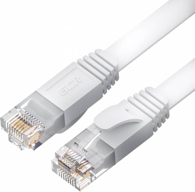 GCR Патч-корд PROF плоский прямой 7.5m, UTP медь кат.6, белый, 30 AWG, ethernet high speed 10 Гбит/с, RJ45, T568B, GCR-52875 Greenconnect RJ45(m) - RJ45(m) Cat. 7 U/UTP PVC 7.5м — для бизнеса и офиса GCR Патч-корд PROF плоский прямой 7.5m, UTP медь кат.6, белый, 30 AWG, ethernet high speed 10 Гбит/с, RJ45, T568B, GCR-52875 Greenconnect RJ45(m) - RJ45(m) Cat. 7 U/UTP PVC 7.5м — для бизнеса и офиса