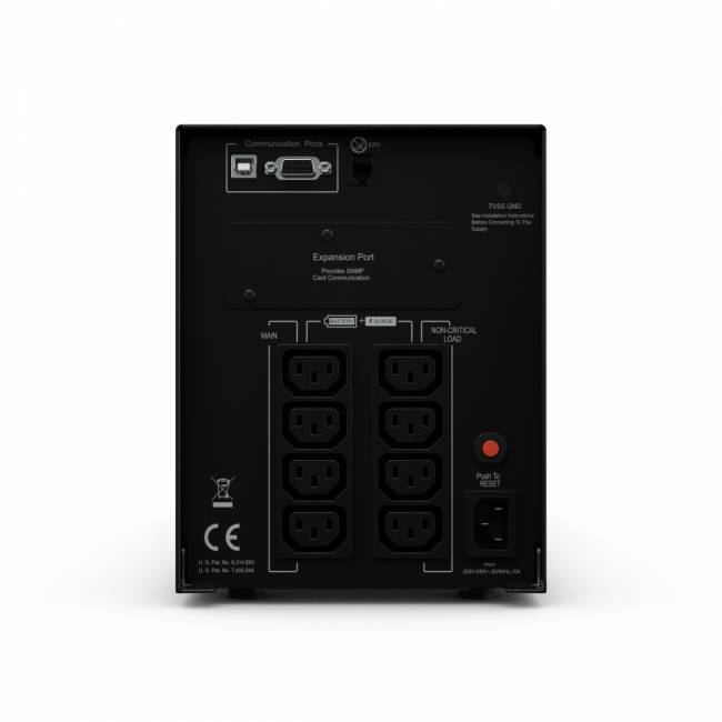 ИБП CyberPower PR1000ELCD, Line-Interactive, 1000VA/900W, 8 IEC-320 С13 розеток, USB&Serial, SNMPslot, LCD дисплей, Black, 0.6х0.35х0.4м., 21кг. CyberPower PR1000ELCD — для бизнеса и офиса ИБП CyberPower PR1000ELCD, Line-Interactive, 1000VA/900W, 8 IEC-320 С13 розеток, USB&Serial, SNMPslot, LCD дисплей, Black, 0.6х0.35х0.4м., 21кг. CyberPower PR1000ELCD — для бизнеса и офиса