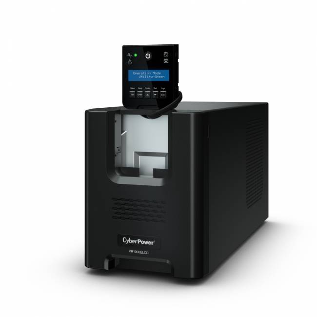 ИБП CyberPower PR1000ELCD, Line-Interactive, 1000VA/900W, 8 IEC-320 С13 розеток, USB&Serial, SNMPslot, LCD дисплей, Black, 0.6х0.35х0.4м., 21кг. CyberPower PR1000ELCD — для бизнеса и офиса ИБП CyberPower PR1000ELCD, Line-Interactive, 1000VA/900W, 8 IEC-320 С13 розеток, USB&Serial, SNMPslot, LCD дисплей, Black, 0.6х0.35х0.4м., 21кг. CyberPower PR1000ELCD — для бизнеса и офиса