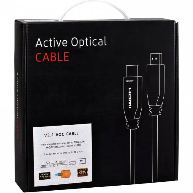 Активный оптический кабель HDMI 19M/M,ver. 2.1, 8K@60 Hz 30m Telecom <TCG2120-30M> Telecom TCG2120-30M — для бизнеса и офиса