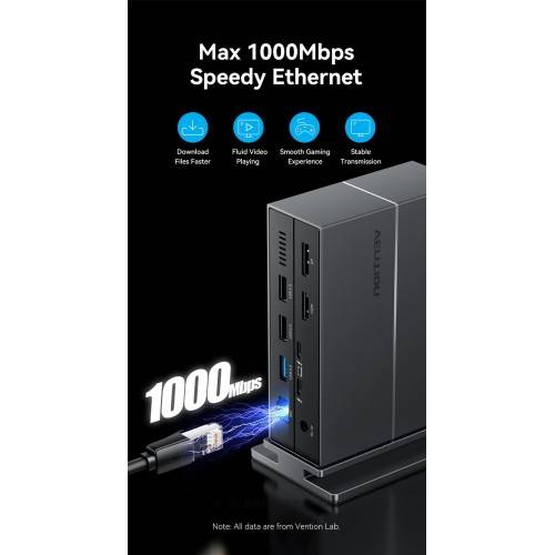 Мультифункциональная док-станция Vention USB Type C 14 в 1 с поддержкой Thunderbolt 4 Vention TPFH0-EU — для бизнеса и офиса Мультифункциональная док-станция Vention USB Type C 14 в 1 с поддержкой Thunderbolt 4 Vention TPFH0-EU — для бизнеса и офиса