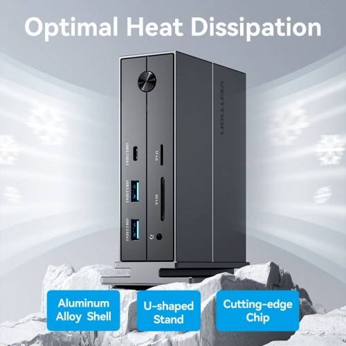Мультифункциональная док-станция Vention USB Type C 14 в 1 с поддержкой Thunderbolt 4 Vention TPFH0-EU — для бизнеса и офиса Мультифункциональная док-станция Vention USB Type C 14 в 1 с поддержкой Thunderbolt 4 Vention TPFH0-EU — для бизнеса и офиса