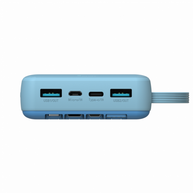 Портативный аккумулятор TOLT Lit LT-LI10S, 10000mAh, 22,5W, fast charging and PD, light blue TÖLT LT-LI10S — для бизнеса и офиса Портативный аккумулятор TOLT Lit LT-LI10S, 10000mAh, 22,5W, fast charging and PD, light blue TÖLT LT-LI10S — для бизнеса и офиса