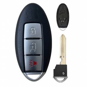 Корпус смарт ключа NISSAN 2+1 кнопки + вставка NSN14, бат.центр, с лого