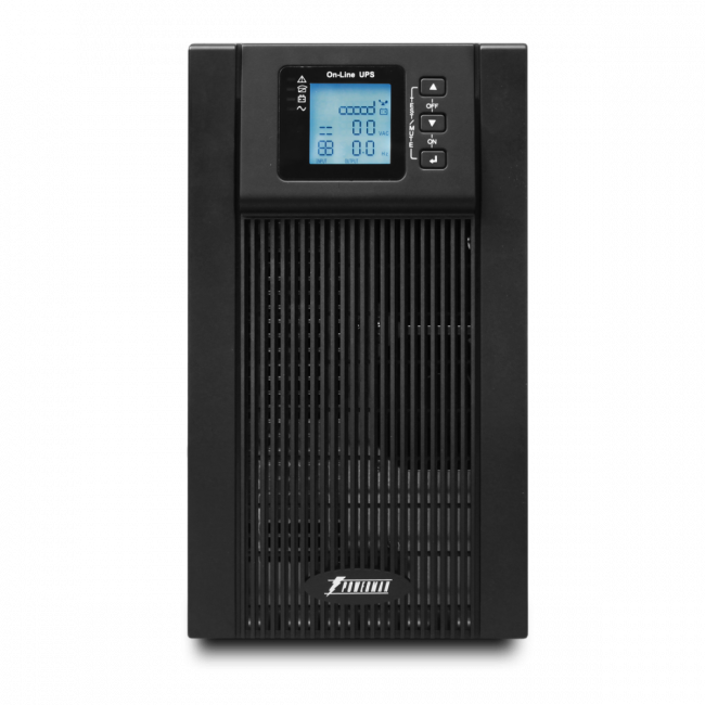ИБП POWERMAN Online 2000, LCD, двойного преобразования, 2000ВА, 1800Вт, 3 евророзетки с резервным питанием, USB, RS232, слот SNMP, разъем EPO, батарея 12В 9Ач 4 шт., 215 х 315 х 475 мм., 18.5 кг. Powerman Online 2000 — для бизнеса и офиса