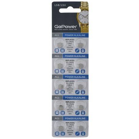 Э\п GoPower AG1 LR621 364 Alkaline 1.5v BL10 — для бизнеса и офиса Э\п GoPower AG1 LR621 364 Alkaline 1.5v BL10 — для бизнеса и офиса