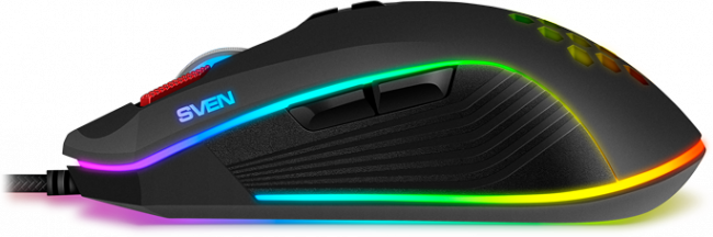 Игровая мышь SVEN RX-G850 (7+1кл. 500-6400 DPI, ПО, RGB подсветка, игров. упак) Sven RX-G850 — для бизнеса и офиса