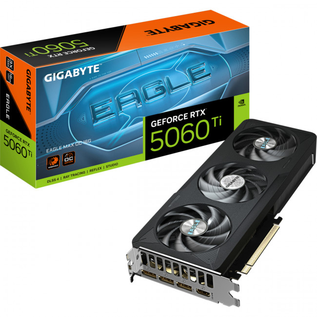 Видеокарта GIGABYTE GeForce RTX 5060 Ti EAGLE MAX OC (GV-N506TEAGLEMAX OC-16GD) — для бизнеса и офиса Видеокарта GIGABYTE GeForce RTX 5060 Ti EAGLE MAX OC (GV-N506TEAGLEMAX OC-16GD) — для бизнеса и офиса