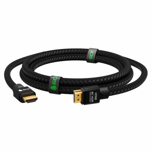 GCR Кабель 3.0m HDMI версия 2.0, HDR 4:2:2, Ultra HD, 4K 60 fps 60Hz/5K*30Hz, 3D, AUDIO, 18.0 Гбит/с, 28/28 AWG, OD7.8mm, тройной экран, черный нейлон, AL корпус черный, GCR-52190 Greenconnect HDMI (m) - HDMI (m) 3м — для бизнеса и офиса GCR Кабель 3.0m HDMI версия 2.0, HDR 4:2:2, Ultra HD, 4K 60 fps 60Hz/5K*30Hz, 3D, AUDIO, 18.0 Гбит/с, 28/28 AWG, OD7.8mm, тройной экран, черный нейлон, AL корпус черный, GCR-52190 Greenconnect HDMI (m) - HDMI (m) 3м — для бизнеса и офиса