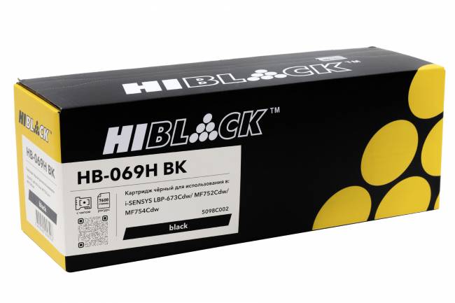 Картридж Hi-Black (HB-069H BK) Canon i-Sensys LBP-673Cdw/MF752Cdw/MF754Cdw, Bk, 7,6K — для бизнеса и офиса Картридж Hi-Black (HB-069H BK) Canon i-Sensys LBP-673Cdw/MF752Cdw/MF754Cdw, Bk, 7,6K — для бизнеса и офиса