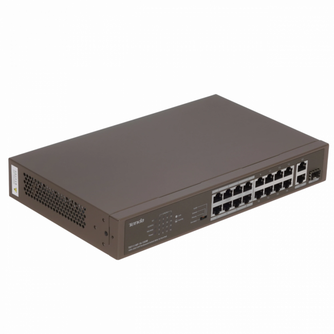 Коммутатор Tenda TEF1118P-16-150W — для бизнеса и офиса Коммутатор Tenda TEF1118P-16-150W — для бизнеса и офиса