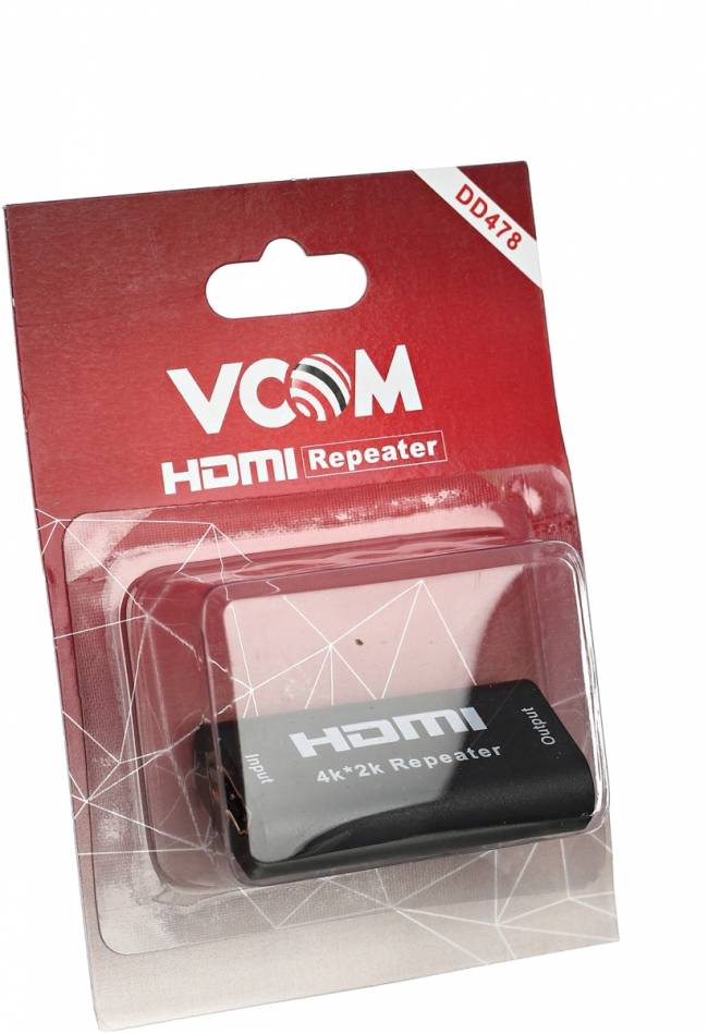 Усилитель (Repeater) HDMI сигнала до 40m VCOM <DD478> VCOM HDMI (f) - HDMI (f) 40м — для бизнеса и офиса Усилитель (Repeater) HDMI сигнала до 40m VCOM <DD478> VCOM HDMI (f) - HDMI (f) 40м — для бизнеса и офиса