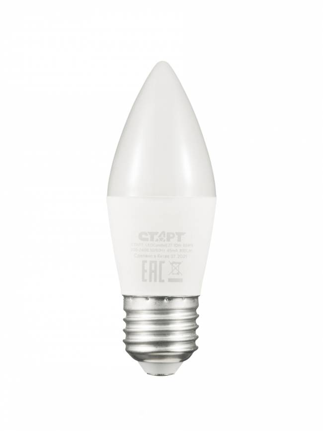 Лампа светодиодная СТАРТ свеча E27 10W 6500К Лампа светодиодная СТАРТ свеча E27 10W 6500К — для бизнеса и офиса Лампа светодиодная СТАРТ свеча E27 10W 6500К Лампа светодиодная СТАРТ свеча E27 10W 6500К — для бизнеса и офиса