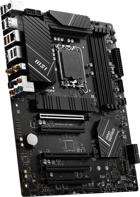 Материнская плата MSI PRO B760-P WIFI DDR4 — для бизнеса и офиса Материнская плата MSI PRO B760-P WIFI DDR4 — для бизнеса и офиса