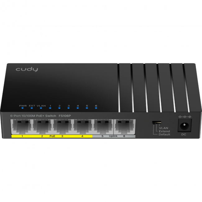 Коммутатор Cudy FS106P — для бизнеса и офиса Коммутатор Cudy FS106P — для бизнеса и офиса