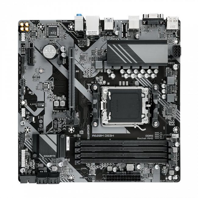Материнская плата GIGABYTE A620M DS3H — для бизнеса и офиса Материнская плата GIGABYTE A620M DS3H — для бизнеса и офиса
