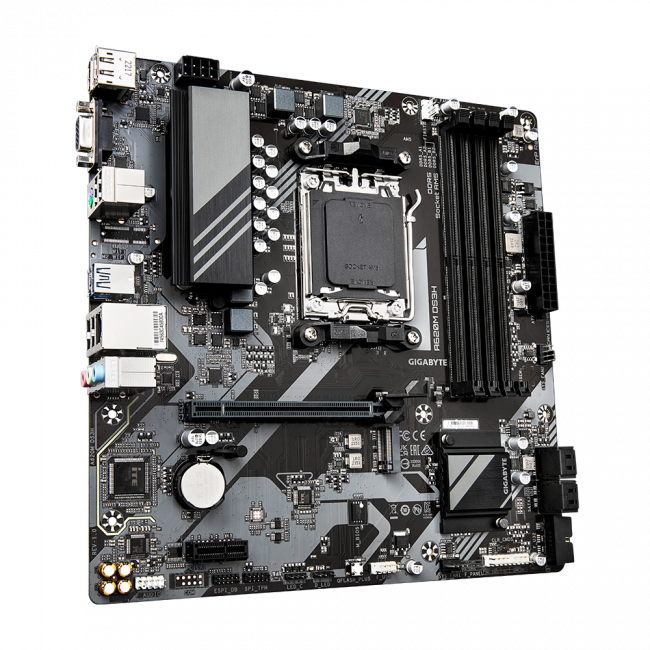 Материнская плата GIGABYTE A620M DS3H — для бизнеса и офиса Материнская плата GIGABYTE A620M DS3H — для бизнеса и офиса