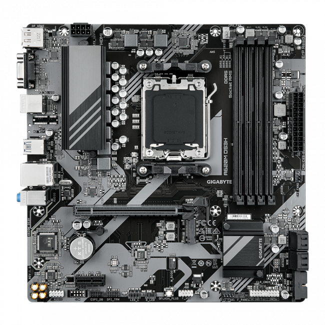 Материнская плата GIGABYTE A620M DS3H — для бизнеса и офиса Материнская плата GIGABYTE A620M DS3H — для бизнеса и офиса