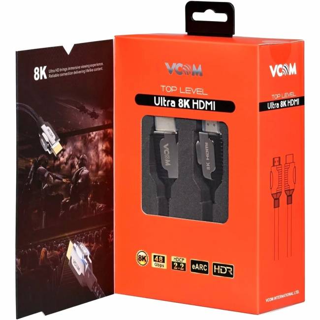 Кабель HDMI 19M/M,ver. 2.1, 8K@60 Hz 3m VCOM <CG864-3M> VCOM CG864-3M — для бизнеса и офиса