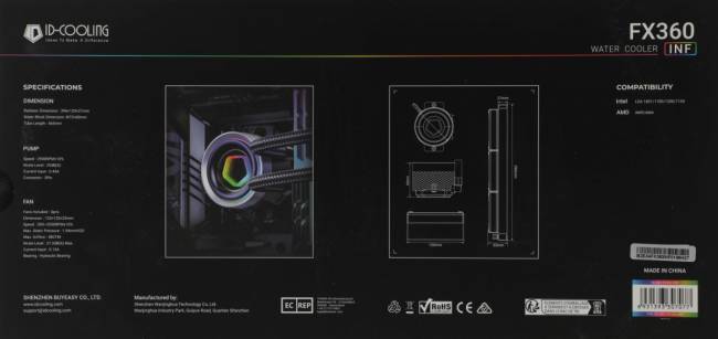Система водяного охлаждения ID-COOLING FX360 INF — для бизнеса и офиса Система водяного охлаждения ID-COOLING FX360 INF — для бизнеса и офиса