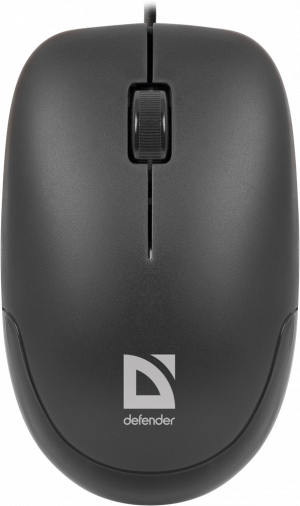 Defender Проводная оптическая мышь Datum MM-010 черный,3 кнопки,1000dpi USB Defender Datum MM-010 черный
