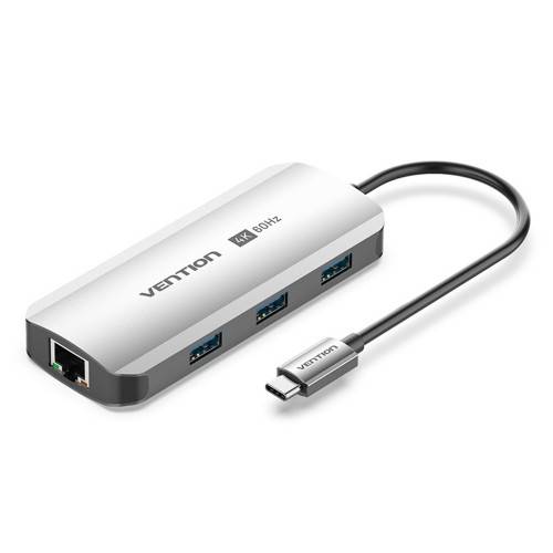 Мультифункциональный хаб Vention USB Type C 6 в 1 Vention TQHHB — для бизнеса и офиса Мультифункциональный хаб Vention USB Type C 6 в 1 Vention TQHHB — для бизнеса и офиса