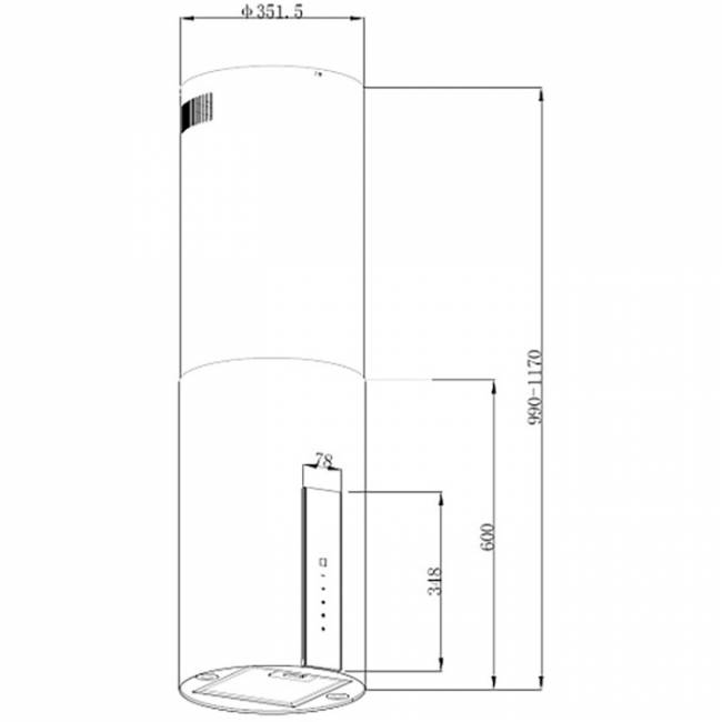 Вытяжка KORTING KORTING KHA 35808 DX Cylinder — для бизнеса и офиса Вытяжка KORTING KORTING KHA 35808 DX Cylinder — для бизнеса и офиса