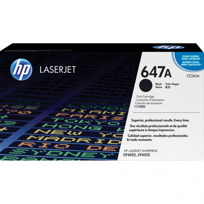 Тонер-картридж HP 647A Black Color LaserJet Print Cartridge (CE260A) — для бизнеса и офиса
