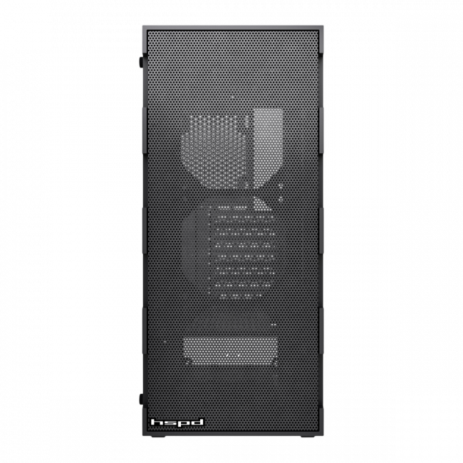 Корпус без блока питания HSPD M550-TGBK — для бизнеса и офиса Корпус без блока питания HSPD M550-TGBK — для бизнеса и офиса
