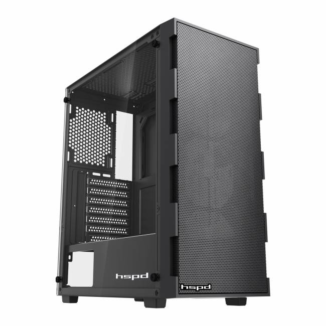 Корпус без блока питания HSPD M550-TGBK — для бизнеса и офиса Корпус без блока питания HSPD M550-TGBK — для бизнеса и офиса