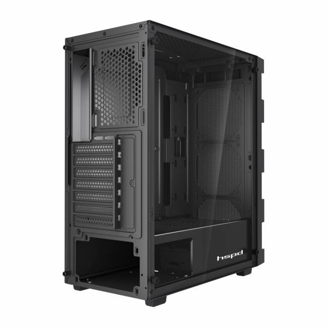 Корпус без блока питания HSPD M550-TGBK — для бизнеса и офиса Корпус без блока питания HSPD M550-TGBK — для бизнеса и офиса