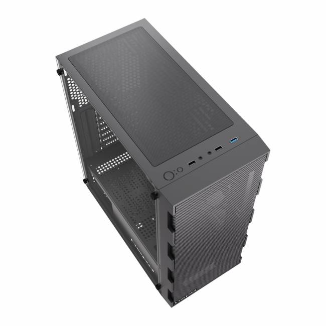 Корпус без блока питания HSPD M550-TGBK — для бизнеса и офиса Корпус без блока питания HSPD M550-TGBK — для бизнеса и офиса