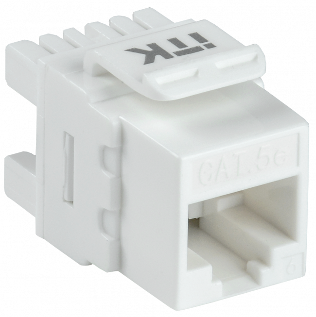 Модуль Keystone Jack кат. 5E UTP 110 IDC 180 град. ITK CS1-1C5EU-12 — для бизнеса и офиса