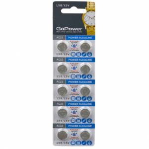 Э\п GoPower AG10 LR1130 389 Alkaline 1.5V BL10