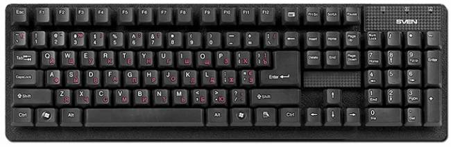 Клавиатура SVEN Standard 301 USB чёрная SVEN Standard 301 USB Black — для бизнеса и офиса Клавиатура SVEN Standard 301 USB чёрная SVEN Standard 301 USB Black — для бизнеса и офиса